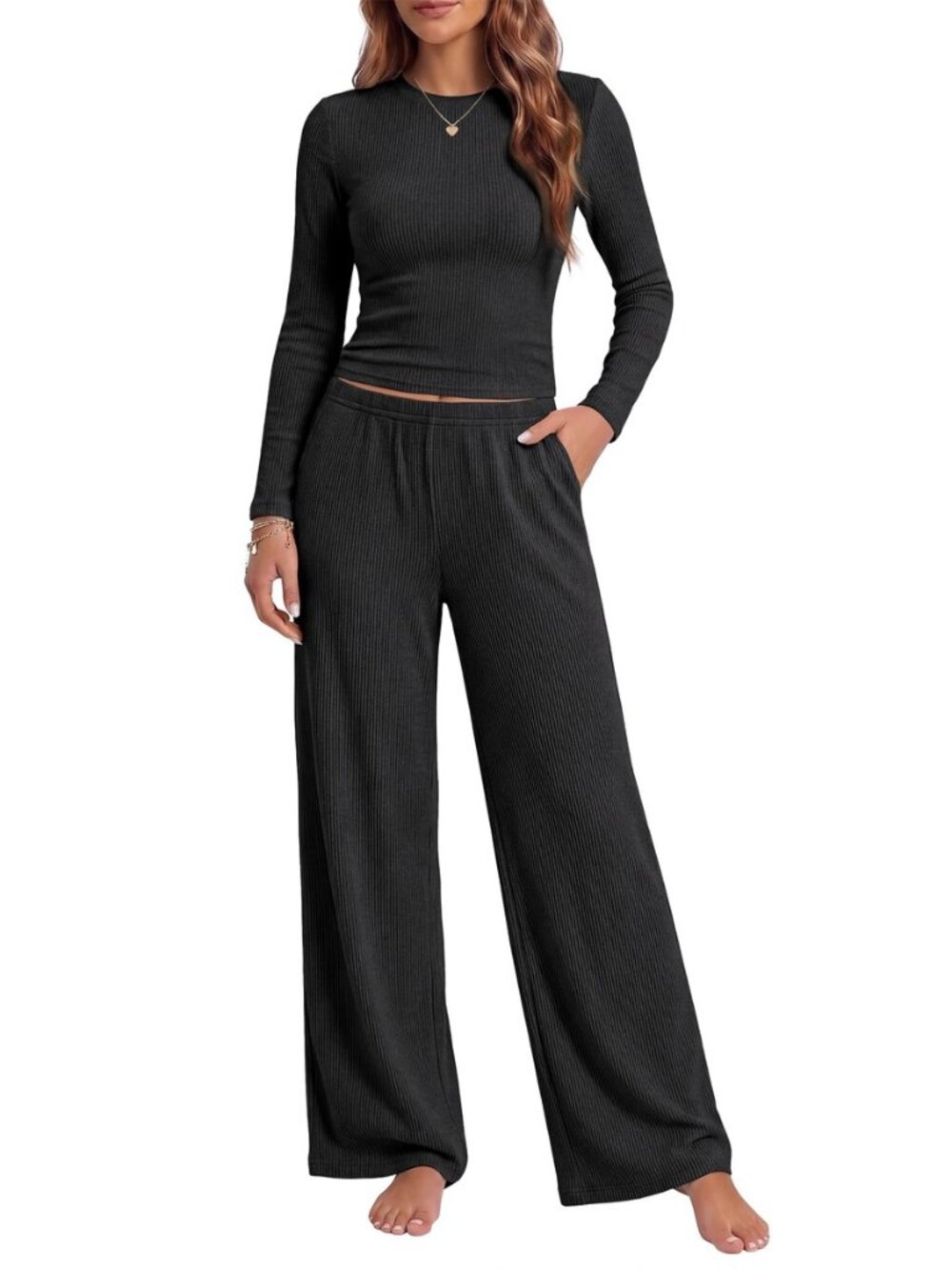 Lounge Sets for Women 2 Piece Long Sleeve Fall Pajamas Set